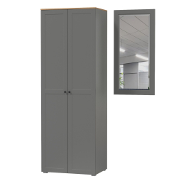 Шкаф две дверки в прихожую и зеркало Остин