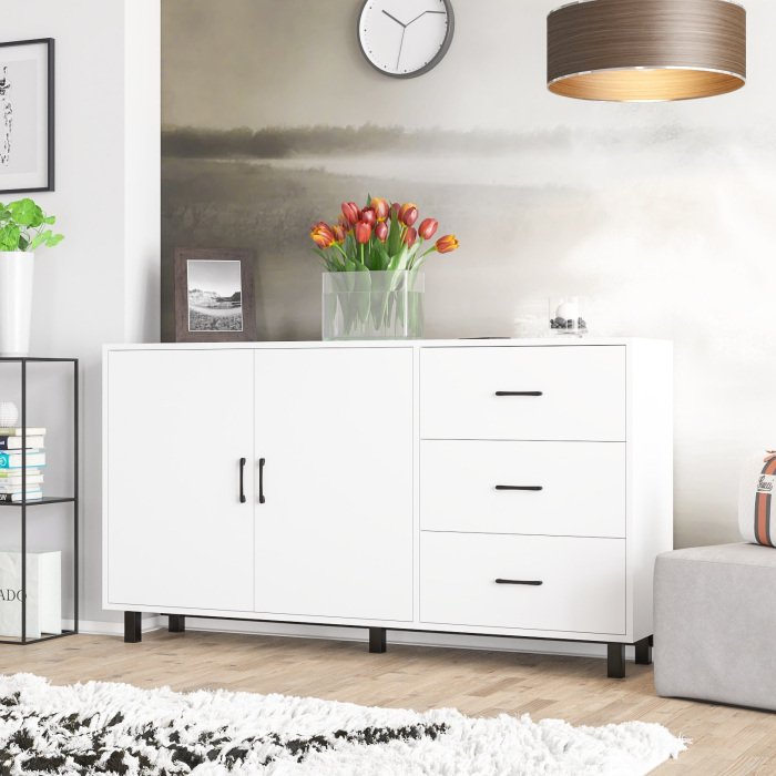 Комоды, Широкий тумба-комод с ящиками и дверками РВК 123-1604