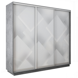 Шкаф-купе Экспресс 3-х дверный Фотопечать Квадрат Стекла 240х45х240