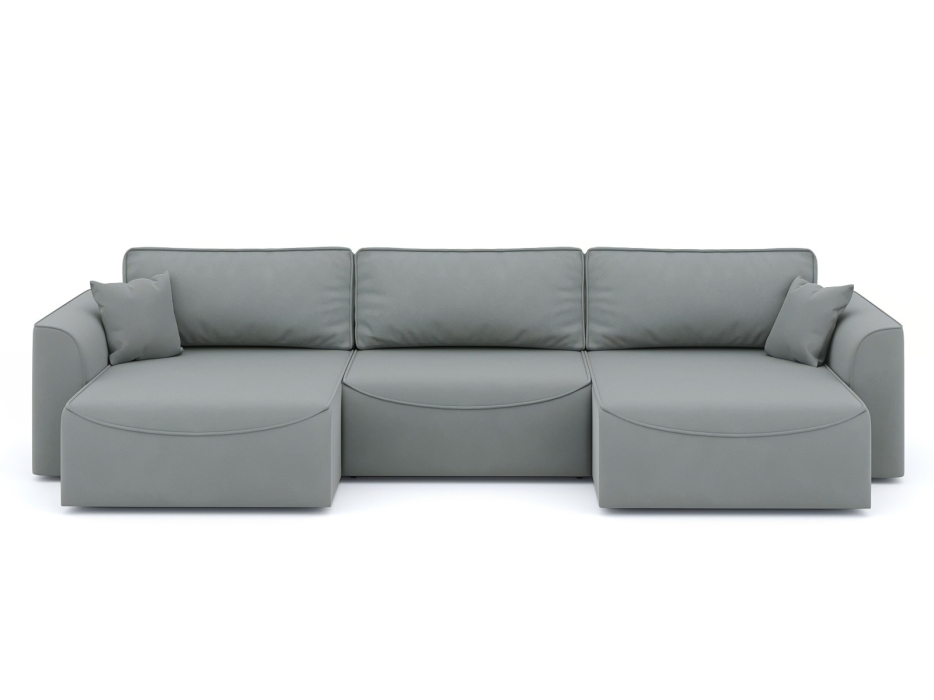 Диваны угловые в гостиную, Диван-кровать П-образный Рафаэль еврокнижка НПБ, велюр