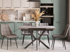 Обеденные столы, Стол обеденный STOOL GROUP Marmer 120-180/80/76 столешница МДФ16/керамика