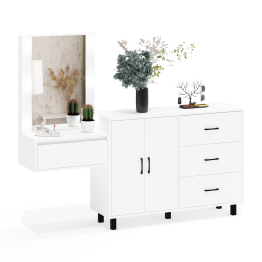 Стол косметический навесной с подсветкой и тумба-комод 123-1204.