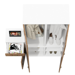 Пеналы с полками каждый по пять полок Лидер-8 и тумба дверка и ниша