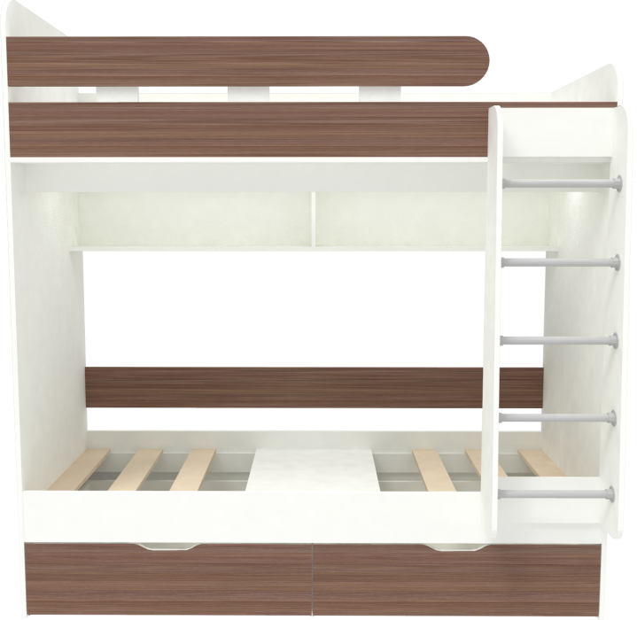 Для подростков, Двухъярусная кровать Юниор 5 80x160 Белый