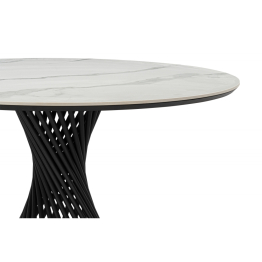Керамический стол Вивиен 110 (чёрная нога)