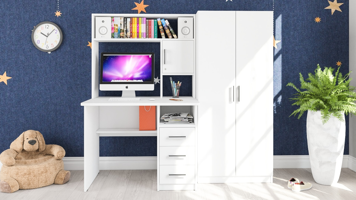 Прямые компьютерные столы, Стол компьютерный со шкафом СК-9