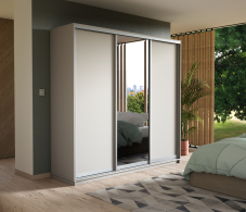 Шкафы-купе, Шкаф-купе Экспресс Медиум (1 зеркало) трио 2200 x 2100 x 600