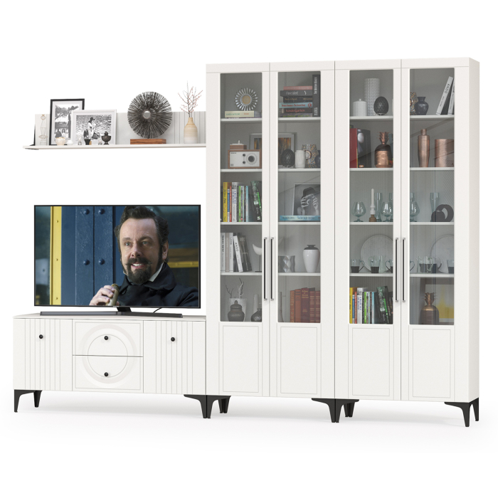 Стенки для гостиной, Большая стенка для ТВ-аппаратуры Валенсия № 64