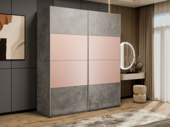 Шкаф-купе Эста 2-х дверный ДСП/Стекла пудра/Доводчик 200х66х240