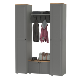 Два пенала в прихожую и тумба с вешалкой Остин