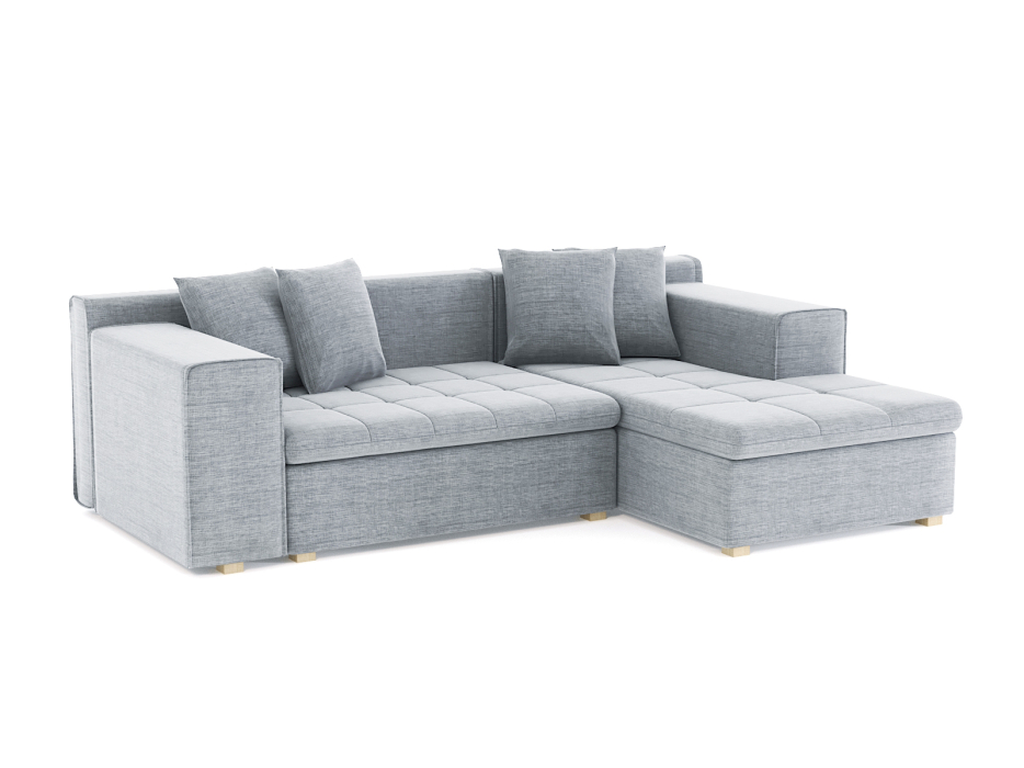 Диваны угловые в гостиную, Диван угловой Чикаго без механизма, рогожка