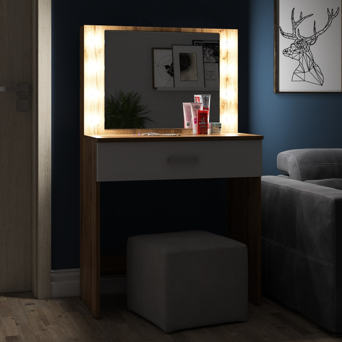 С зеркалом, Столик косметический с подсветкой СТ-4