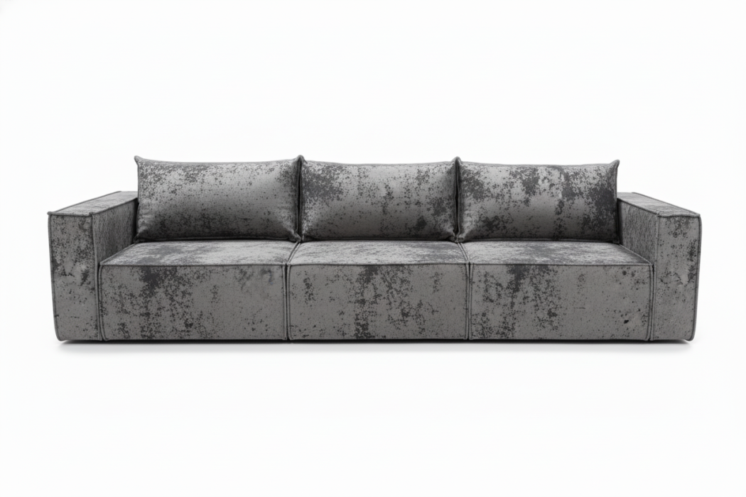 Диваны прямые, Диван-кровать Лофт 3-х модульный, плюш , с/м 145х266