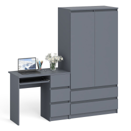 Компьютерный стол с ящиками правый и шкаф-комод МШ900.1 Мори