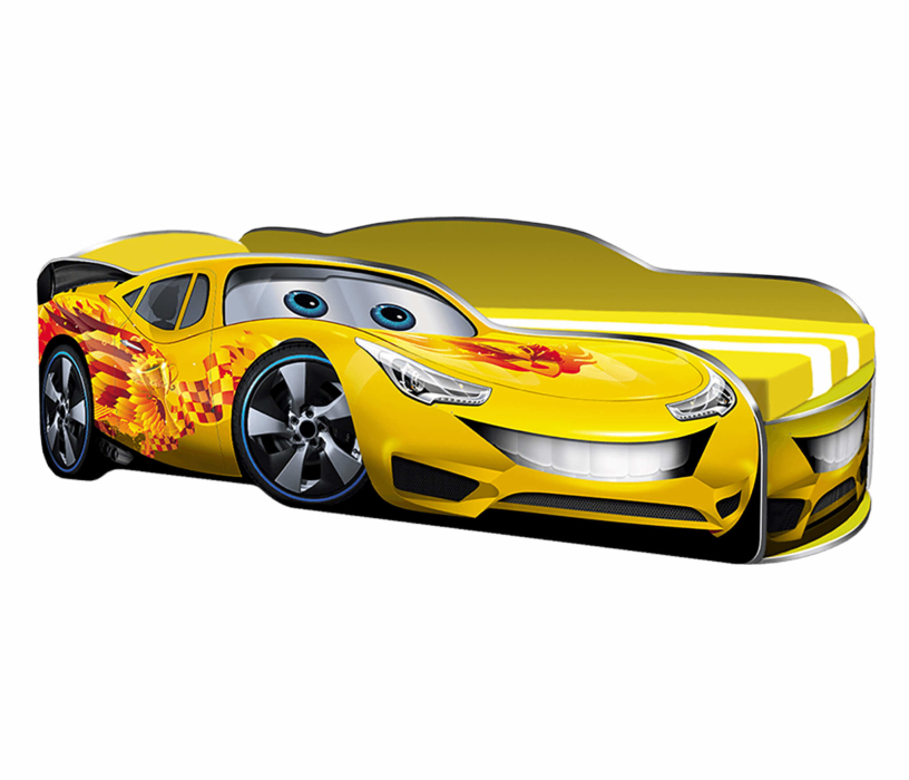 Кровати 160х80, Кровать машина детская ФОРМУЛА ЖЁЛТАЯ 4.0 - 160см