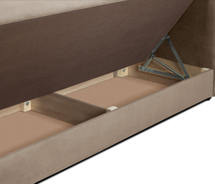 Кровать тахта угловая Гамма с подъемным механизмом, микровелюр