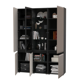 Набор шкафов в гостиную Сидней из двух шкафов 13.200 и одного шкаф-витрины 13.201