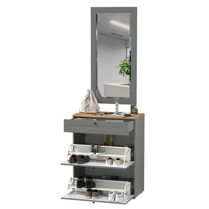 Прихожие, Обувница с зеркалом Остин