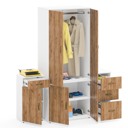 Модульная мебель Лидер-8 из шкафа для одежды МД 19Б и двух тумбочек 3.15 и 3.16