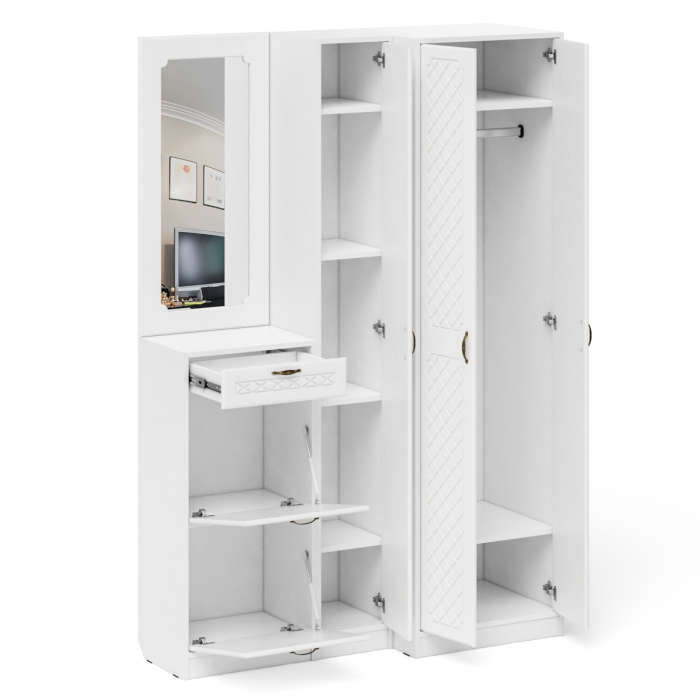 Прихожие, Мебель для прихожей П-6 № 29 МДФ фрезеровка ромб