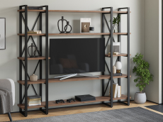 Стеллажи, Стеллаж Айсберг Лофт 200х182-4 v4 черный