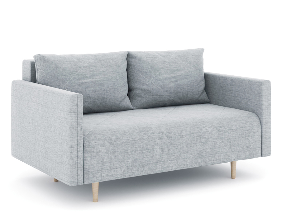 Диваны прямые кухонные, Диван прямой нераскладной Милли мини 2-х  местный с подлокотниками, рогожка