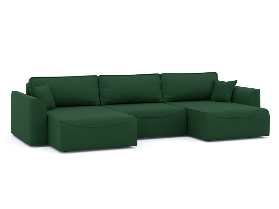 Диваны угловые в гостиную, Диван-кровать П-образный Рафаэль еврокнижка НПБ, велюр