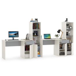Письменные столы со стеллажами для двоих детей Торонто № 07
