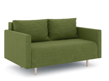 Диван прямой нераскладной Милли мини 2-х  местный с подлокотниками, рогожка Люкс