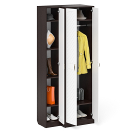 Пенал в прихожую и шкаф две двери П-6 МДФ фрезеровка ромб