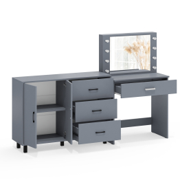 Столик туалетный с подсветкой СТ-4 и комод-тумба с ящиками 123-1204