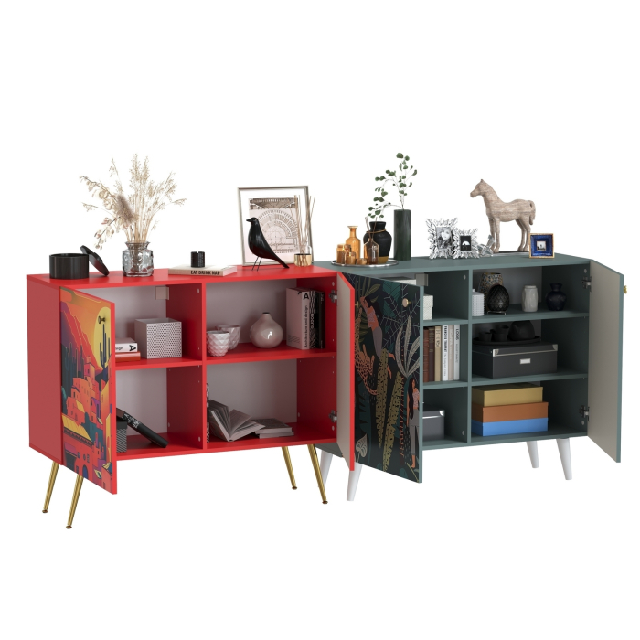 ТВ-тумбы, Комоды с рисунками на фасадах Либера и Кармин