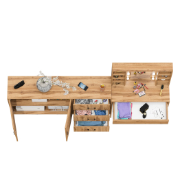 Косметический cтол с подсветкой и ящиком 115 и комод 123-1604