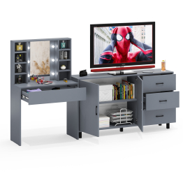 Косметический cтол с подсветкой и ящиком 115 и комод 123-1604