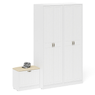 Прихожие, Два шкафа с дверками и обувница с сиденьем П-6 № 07 МДФ фрезеровка прованс