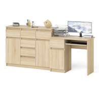 Компьютерные столы, Комод-тумба Мори 1200.4 и левый компьютерный стол МС-1