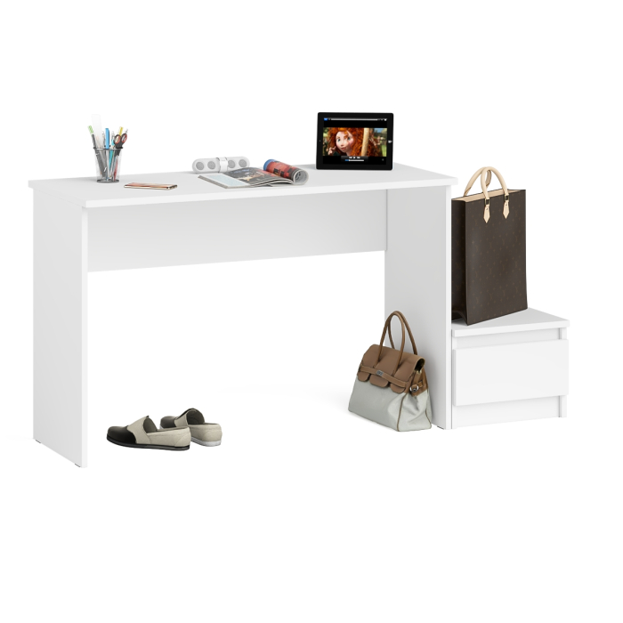 Прямые компьютерные столы, Стол письменный Мори с тумбой ТМП400.1