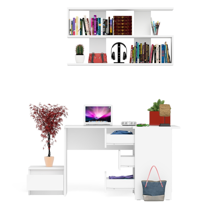 Угловые, Стол угловой компьютерный МС-16 Мори правый с полкой верхней на 1200 и тумбой ТМП400