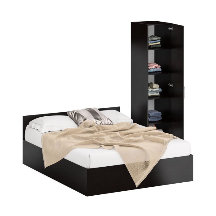 Спальные гарнитуры, Кровать двуспальная 1600 с пеналом Стандарт