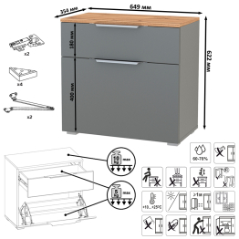 Набор мебели в маленькую прихожую Октава № 34