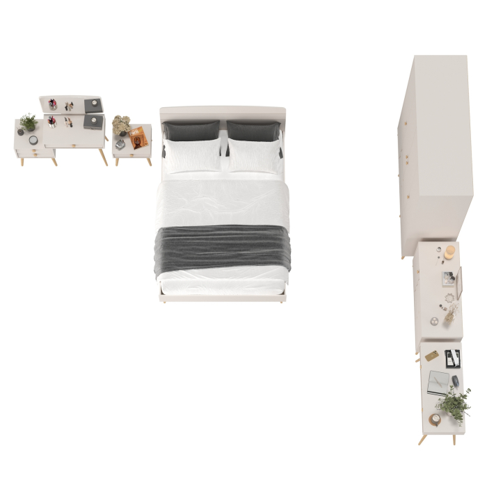 Спальные гарнитуры, Спальный гарнитур из ДСП Афина кровать 1400