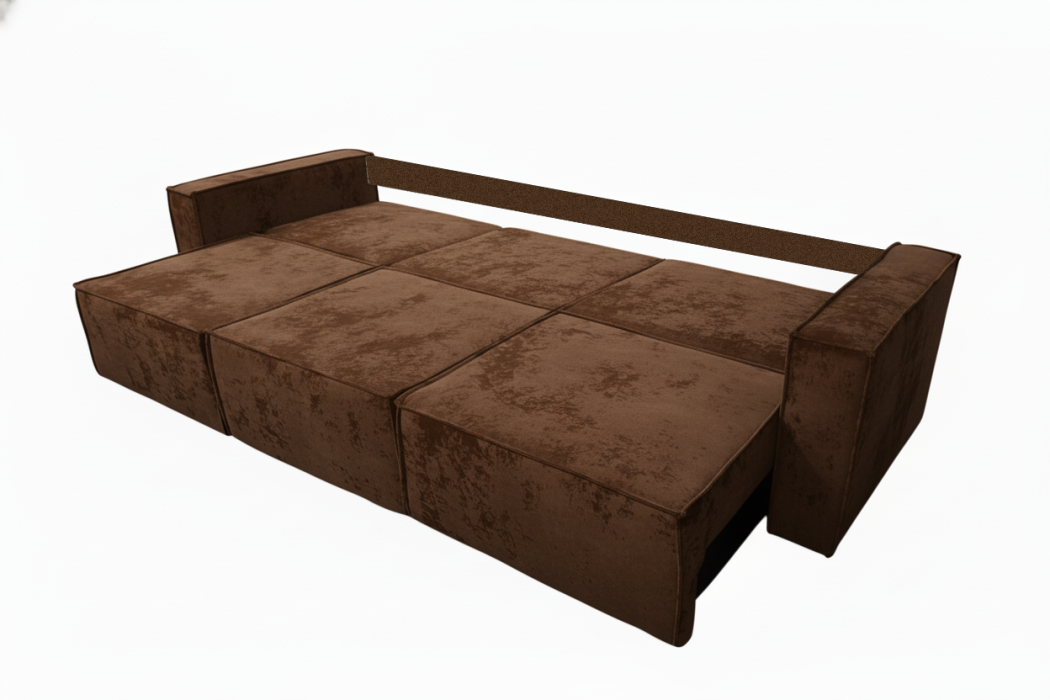 Диваны прямые, Диван-кровать Лофт 3-х модульный, плюш , с/м 145х266