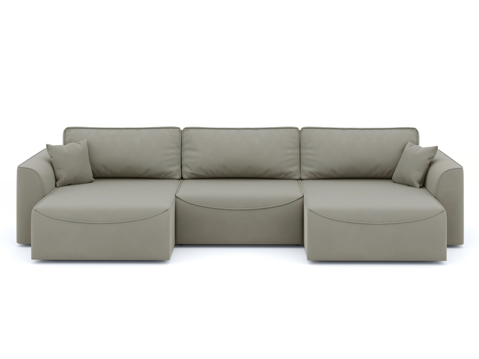 Диваны угловые в гостиную, Диван-кровать П-образный Рафаэль еврокнижка НПБ, велюр