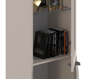 Набор для гостиной с двумя витринами Турин Кашемир серый/МДФ Кашемир