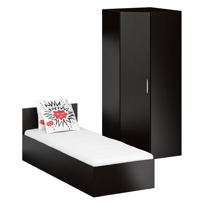 Спальные гарнитуры, Кровать односпальная 800 с угловым шкафом Стандарт