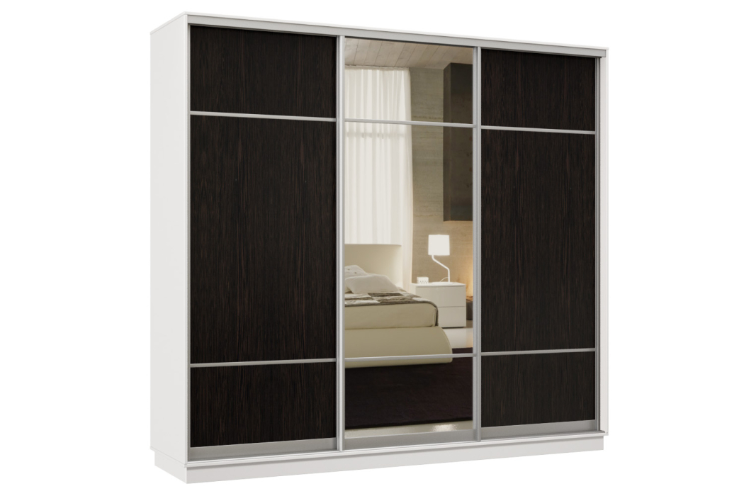 Шкафы-купе, Шкаф-купе Премьер Лайт 59 (08;11;08) трехдверный