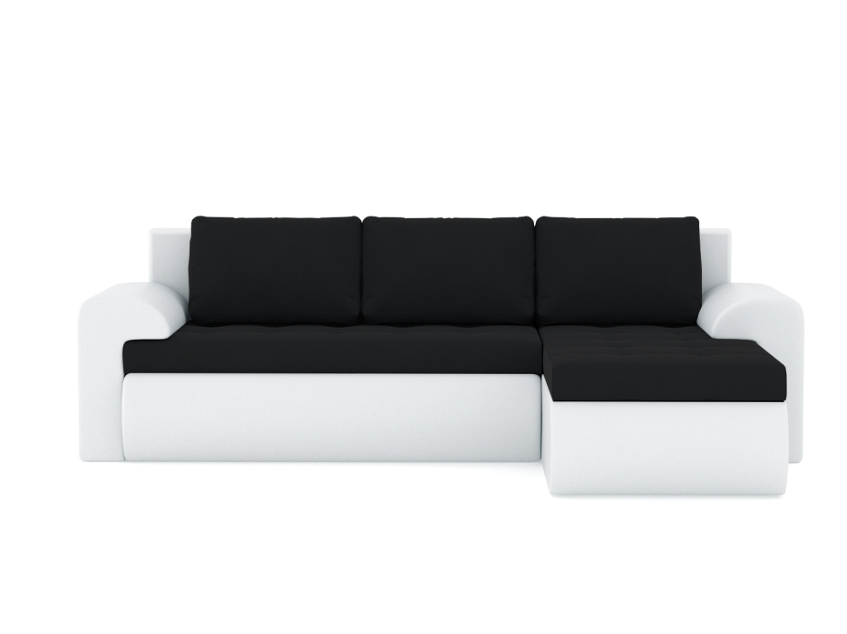 Диваны угловые в гостиную, Диван-кровать угловой Кормак с подлокотниками, велюр+кож.зам.