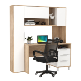 Домашний офис Mobi Комфорт 12.95N с компьютерным креслом 103 чёрного цвета