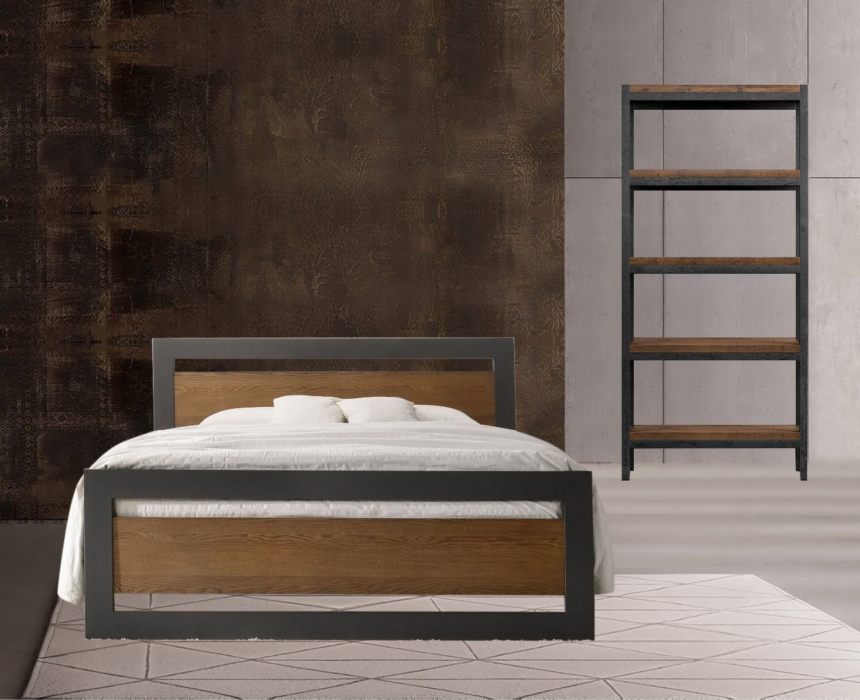 Кровати 140 см, Кровать в стиле лофт Чарльстон 1.4