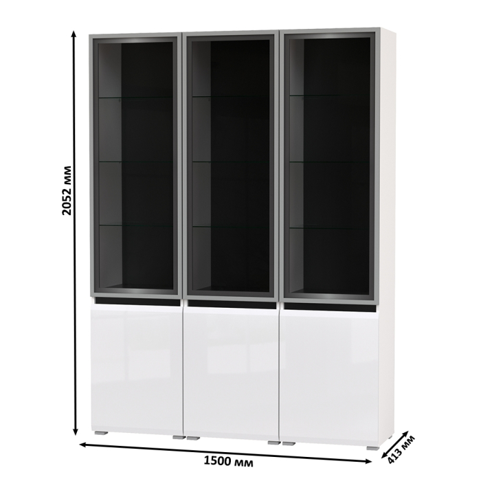 Витрины, Горка в гостиную с с тремя стеклянными дверками Сидней 13.201